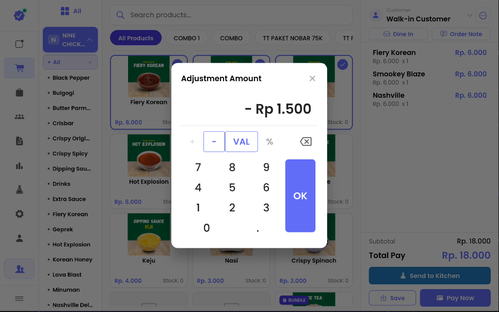 Keypad Diskon